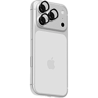 Защитное стекло для камер uBear Extreme Metal Lens shield для iPhone 18 Pro\18 Pro Max (Silver)